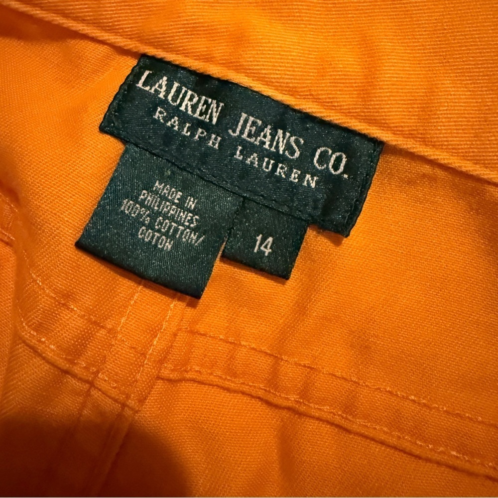 Lauren Jeans Co. Ralph Lauren Bright Orange Pants - Picture 5 of 9